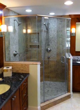 custom corner shower