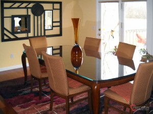 Custom Glass Table Tops for Wood Furniture in Chicago